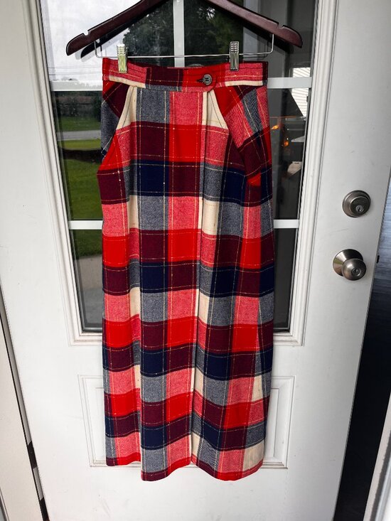 Pendleton Dresses & Skirts - Vintage Pendleton Wool Plaid Maxi Wrap Front Skirt - Size 10